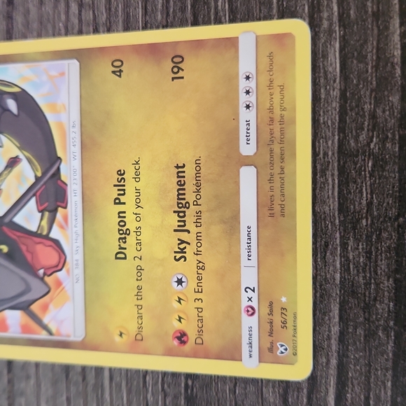 Shining Rayquaza Pokémon TGC Shining Legends Rare Holo 56/73 (Ungraded) - Picture 3 of 5